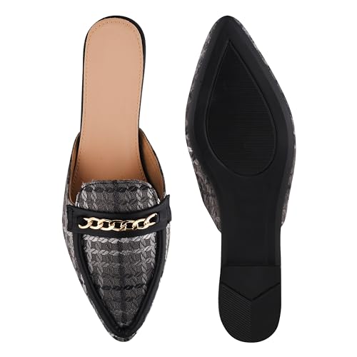 Image of SilverArrow Womens Bunzu Mules | Casul Shoes | Flat Mules Sandals Open Back | Suitable for Casual Outfit