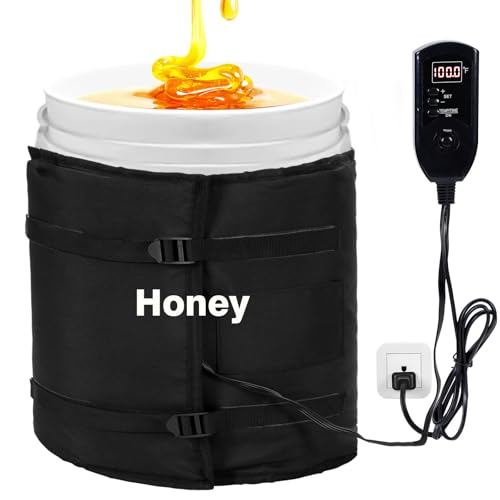 EHRJDWX-Honey Bucket Heater with digital control,120V,140W,5-15 Gallon Drum Barrel heater,20-40 LB gas cylinder heating blanket,propane tank heater blanket,use Graphene electric heating film