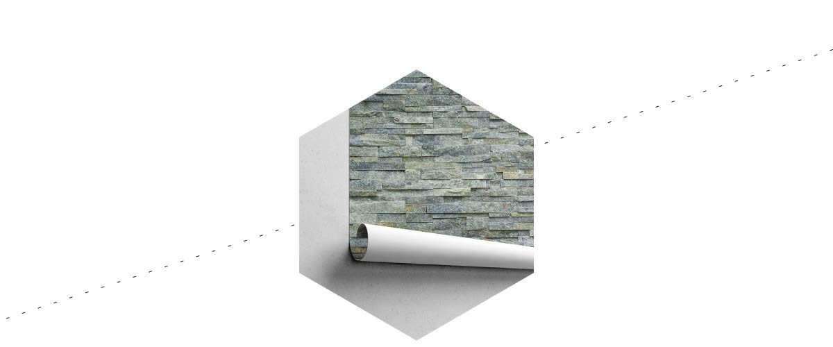 Muralo 511969213 - Papel Pintado fotográfico (Fieltro, imitación de Piedra), Multicolor, vellón, Multicolor, Hö. 300 x BR. 450 cm- 5 Bahnen
