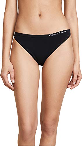 Calvin Klein Underwear Women's Pure Seamless Thong, Black, Large