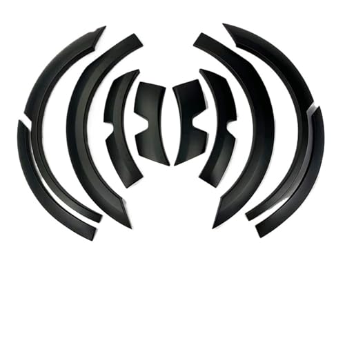 JTLCXNRN Compatible for Tesla Model Y 2019-2024 Car Wide Bodykit Fender Flares Arch Wheel Eyebrow Lip Protector Trims 10Pcs/Set Accessories Part(Matt Black)