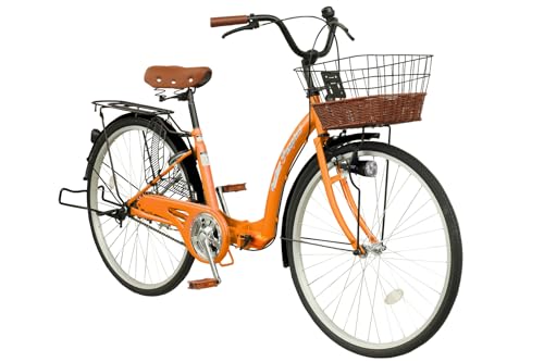 AIJYU CYCLE �܂肽���ݎ��]�� 26�C���` �V�e�B�T�C�N�� �}�}�`���� �Ᏸ�t���[�� �����X�^���h �J�S �T�[�N���� �_�C�i�����C�g �t�� [passepied TS26] (�I�����W)