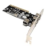 Madhabi PCI FireWire 400 Card – IEEE 1394a 3-Port Expansion Adapter for Desktop PC | High-Speed FireWire Interface for Video Capture, DV Devices & Audio Equipment | Windows 11/10/8/7 Compatible