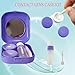 Erewa 4 Pack Colorful Contact Lens Case Kit with Mirror Durable, Compact, Portable Soak Storage Kit(Multi Color)