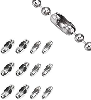 JPGhaha 4.5 3.2mm Replacement Roller 40PCS Stainless Steel Roman Vertical Blind Ball Chain Cord Connector Clips for Repairing Broken Roller Ball Blind Chain Silver