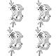 Truss O Clamp,Traverse Schellen,Hook Clamps Truss,4er Pack 40-52mm Dual Swivel Tube Clamp,Große Belastung bis zu 200 kg Klammen Haken für bewegliche Bühnenlichter und Scheinwerfer