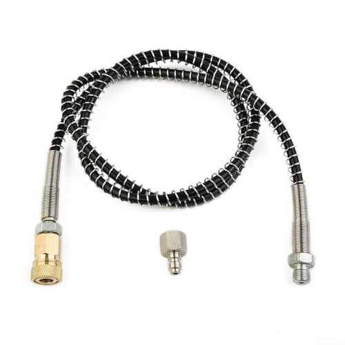 DN2 36" Paint Ball Microbore Hose, Paint-Ball Fill Station, 4500psi High Pressure Filling Whip Hose for Air Fill Station/Charging Adaptor
