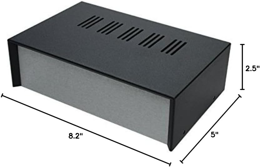 SC853B 8"x2.5"x5" DIY Electronic Metal & Aluminum Project Box Enclousure Case