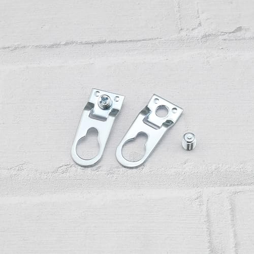 Image of 60PCS Photo Frame Hook 35x15mm Photo Frame Hanger Aluminum Alloy Hanging Hook D Ring Picture Frame Hanger for Channel Width 12mm Picture Frame