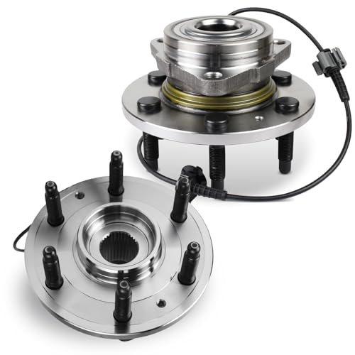 Autoround 515096 Pair Front Wheel Hub and Bearing Assembly Fit for 4x4 4WD Chevy Tahoe Silverado/Suburban 1500 Avalanche, GMC Yukon XL Sierra 1500, Cadillac Escalade ESV EXT (2007-2014)
