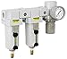 PneumaticPlus SAU4030M-N04DG-MEP Three Stage Air Drying System - Air Particulate Filter, 0.3 Micron Coalescing Filter & Air Pressure Regulator Modular Combo 1/2" NPT - Auto Drain, Metal Bowl