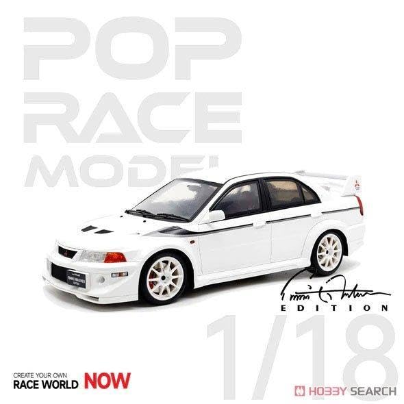 Amazon.co.jp: POP RACE 1:18 三菱 ランサーエボリューション 白 