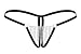 BODYZONE UN016B-BK Crotchless Thong, Vertical Chain Front, Black