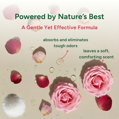 Image of Good Natured Brand | Carpet Freshener & Deodorizer Powder | 31 oz Pet Odor Eliminator for Strong Odor & Pet Urine | Fresh Natural Rose Garden Scent | Safe for Homes with Pets