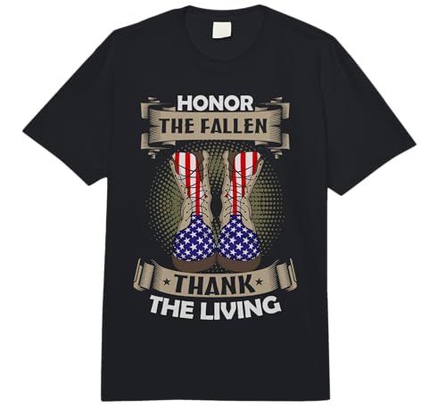 Honor The Fallen Thank The Living Memorial Day Veterans Comfort Colors Adult Heavyweight T-Shirt