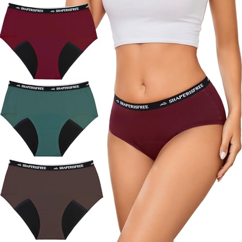 Incontinence Underwear for Women Leakproof 2.0 High Absorbency Period Panties Ladies Leakproof Menstrual Bladder Control Washable Cotton Briefs Multipack