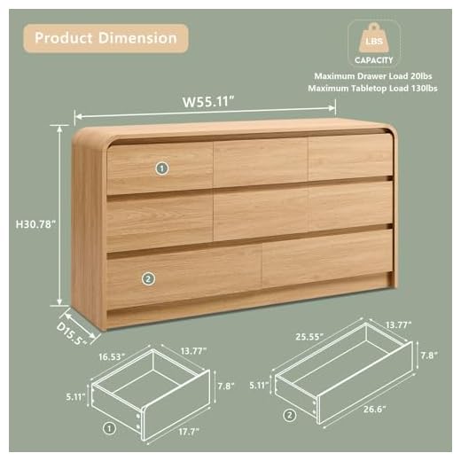 Aitjunz Modern 8-Drawer Dresser