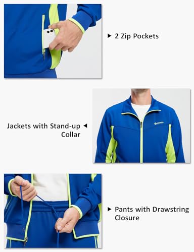 Image of TBMPOY Men's Tracksuit Athletic Sports Casual Full Zip Sweatsuit
