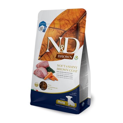 Farmina, N&D Brown, Spirulina & Karotte, Welpenfutter Trockenfutter, Hund Puppy Mini, 1,5 kg