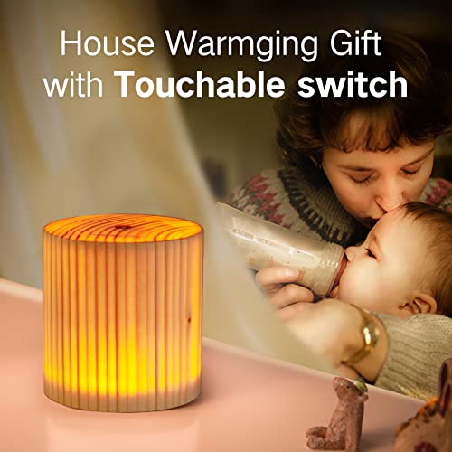 Kooplus Nursery Night Light For Kids, Unfinished Wood Lamp For Breastfeed With Memory Function, Rechargeable Night Lamp For Home Decor Party, Cube #TOP3