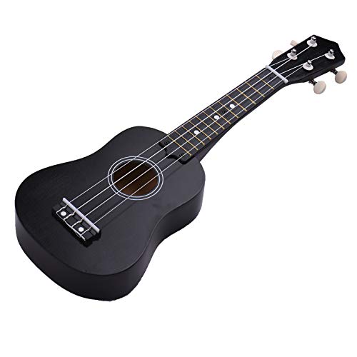 Ukulele, Miaoqian Ukulele de 21 polegadas com 4 cordas Ukulele pequeno violão baixo instrumento musi