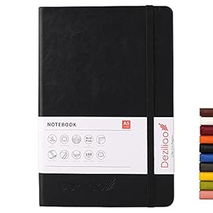Deziliao Hardcover Notebook Journal 160 Pages, Lined Journal Notebooks for Work, 100Gsm Premium Thick Paper with Pocket…