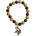 Siskiyou NFL Minnesota Vikings Fan Bead Bracelet