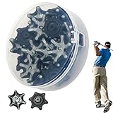 Sionhiuo Tacos de Golf - 18 Piezas Herramienta de Plantillas de Alto Rendimiento | Suelas para Zapatos de Golf Hombre,para Jugadores y Jugadoras en Campos y Césped