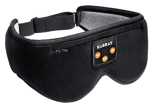 Kabray Sleep Headphones Bluetooth Sleep Mask, Bluetooth Sleeping Headphones Soft Comfort Eye Mask Headphones,Unique Gifts for Women Men Valentine's Father's Mother's Day Birthday Christmas Holiday
