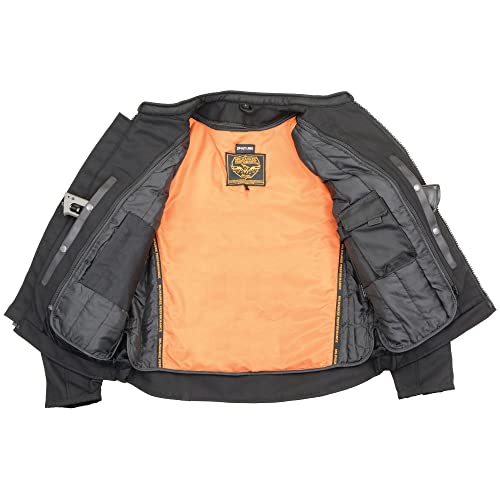 Image of Milwaukee Leather Men's CE Armored Textile Motorcycle Rider Jacket - Year Round Wear