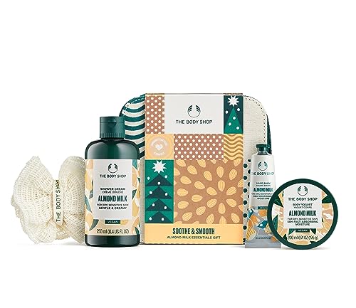 Image of The Body Shop Almond Milk Essentials 5-Piece Gift Set for Body, Vegan, Moisturizing & Soothing