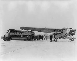 HistoricalFindings Photo: Greyhound Bus,1st Motor Coach Sleeper,Ford Tri-Motor Transport,Chicago,1929