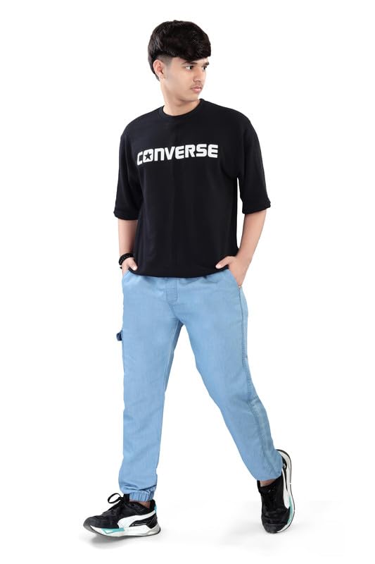 Image of Boys Cotton Basic Cargo Jogger Pants - Slim Fit - Available in L and XL