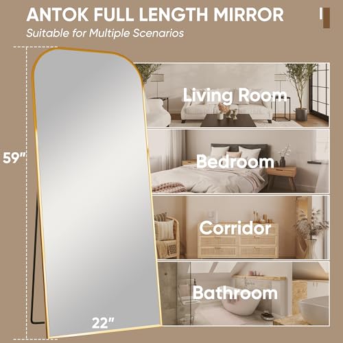 Antok Gold Arched Full Length Mirror – Modern Minimalist Style - Image 4