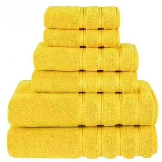 Bath Towel Sets Towel Bathroom Set Quick Drying Absorbent Bath Towel 6 Piece Set Dark Blue