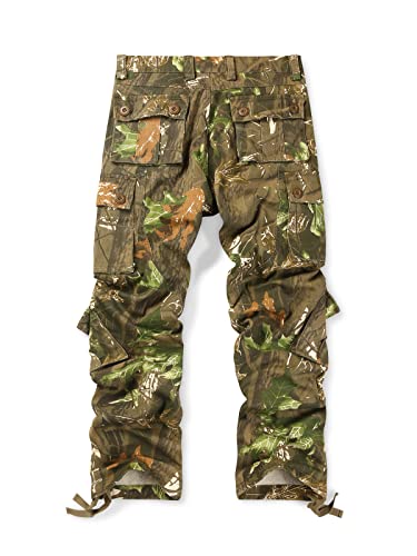 Men's Casual Camo Cargo Work Pants With 8 Pockets Army Military Combat Hiking Real Tree Camo 54 Size 30 #TOP1