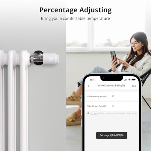 SONOFF Smart Heizkörperthermostat TRVZB, Smart Heizungsthermostat mit App-Funktion, Zigbee...
