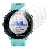 Pnakqil Vetro Temperato per Garmin Forerunner 55/45/245, Pellicola Protettiva Schermo 9H per Garmin Forerunner 45/55/245, HD Chiaro Anti Graffio Senza Bolle, Compatibile con Sensori, 4 Pezzi