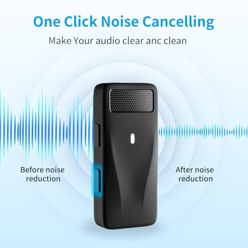 Image of MAYBESTA Mini Wireless Lapel Lavalier Microphone for Android Phone USB C iPhone 15 2 Pack with Charge Case, Noise Canceling- Lav Mic, Clip On Microphone for Podcast Video Recording (MB30)