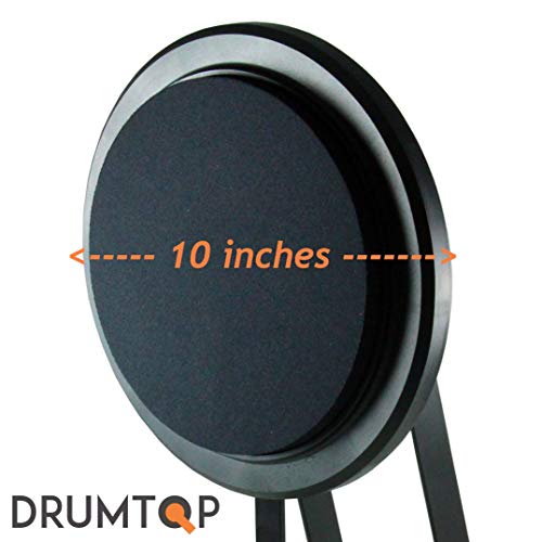 Low-Noise Bass Drum Practice Pad - 10" Drum Kick Pad For Training - Bass Pedal Pad For Natural Rebound Feel - Real Feel High-Density Rubber - Drumtop 1000 #TOP1