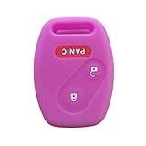 Purple Silicone Rubber Keyless Entry Remote Key Fob Case Skin Cover Protector for Honda 2+1 Buttons