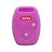 Purple Silicone Rubber Keyless Entry Remote Key Fob Case Skin Cover Protector for Honda 2+1 Buttons