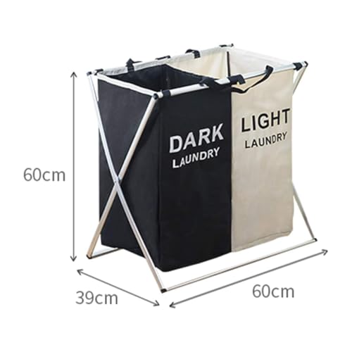 Panier à linge pliable duo pour ne plus mélanger le blanc et les couleurs