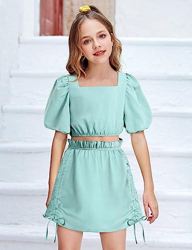 Queenstyle Girl Clothes Size 8 Little Girls Clothes Kids Girls Outfits Size 7/8 Girls Clothing Girls Clothes Girls Skirt Set #TOP1