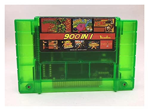 GAOHEREN 900 in 1 Super China Remix Game Card Fit for 16 Bit Game Console Game Cartridge Support All USA/EUR/Japan Consoles GHR (Color : Green)