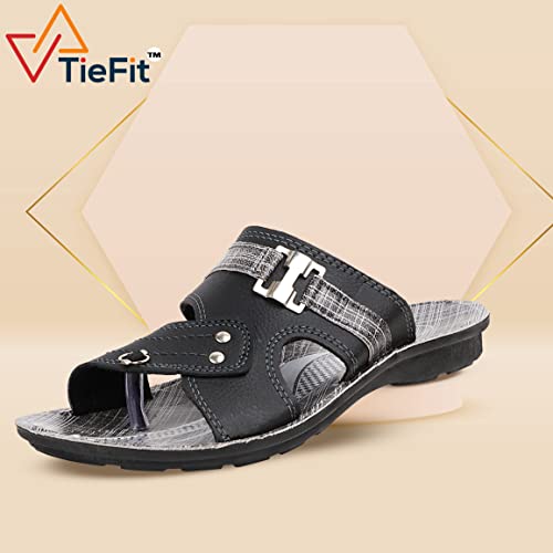 Image of TieFit Men's Stylish Slipper || Casual Flip Flop || Slip On for Men's||Thong Flip-Flops|UK 7-10