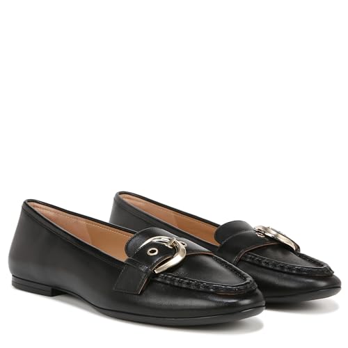 Naturalizer Women's Lola Slip on Buckle Loafer, Black Leather, 9.5 Wide by Naturalizer - Used condition - CA$106.18