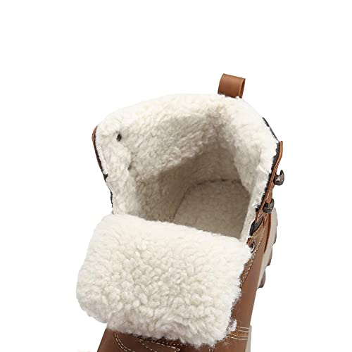 Men's Fleece Lace Up Ankle Boots Cotton Snow Boots Waterproof Non-Slip Outdoor Hiking Work Sneakers Winter Warm Shoes For Men2