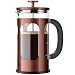 Veken French Press Coffee Maker (8 cups, 34 oz), 304 Stainless Steel Coffee Press with 4 Filter Screens, Durable Easy Clean Heat Resistant Borosilicate Glass - 100% BPA Free