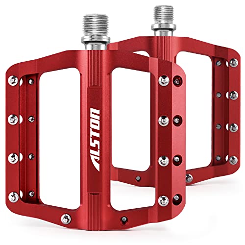 Alston Mountain Bike Pedals 3 Sealed Bearing Colorful Machined Cycling Ultra Strong Spindle Alloy Non-Slip Lightweight Pedal For Mtb And Road Bike 9/16 #TOP16